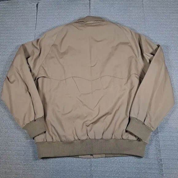 Brooks Brothers Windbreaker Lined Jacket Mens 42 Beige Harrington BomberGolf